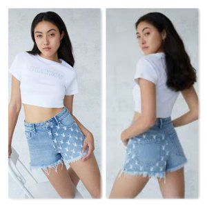 NWT Pacsun x Playboy Half Bunny Denim Festival Shorts